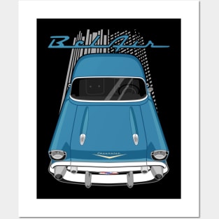 Chevrolet Bel Air 1957 - harbor blue Posters and Art